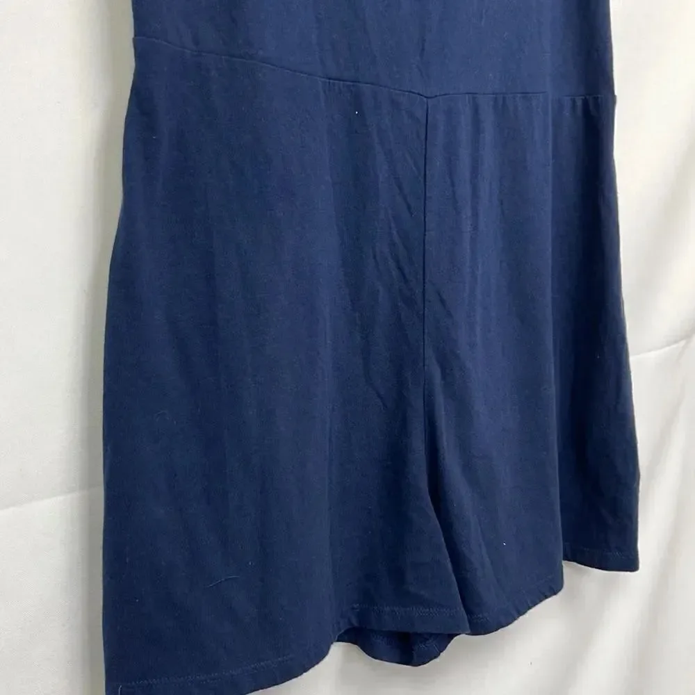 Melrose and Market Navy Open back knit girls romper size xl (14/16) EUC